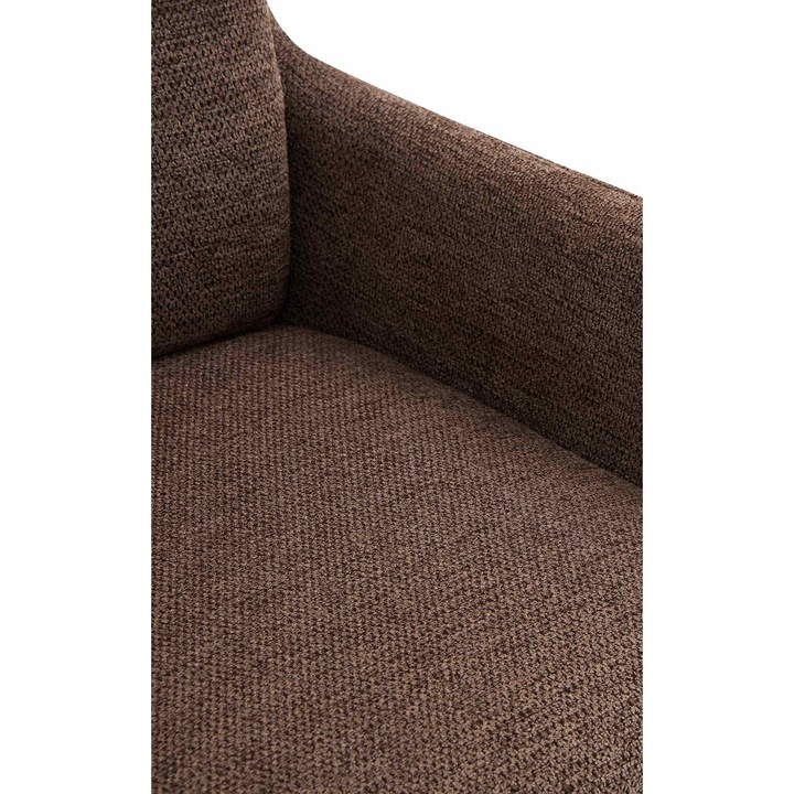 Set de 2 scaune de masa Pickett din material textil maro