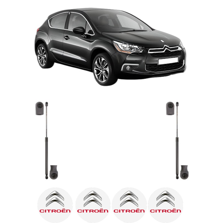Set amortizoare portbagaj haion pentru CITROEN DS4 (NX_) din 2011-2015, 2 bucati, KROSNO, 4 stickere auto CITROEN