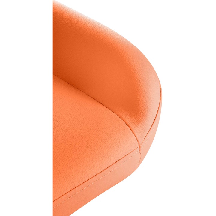 Set de 2 scaune de bar Braga Gold din piele ecologica portocale
