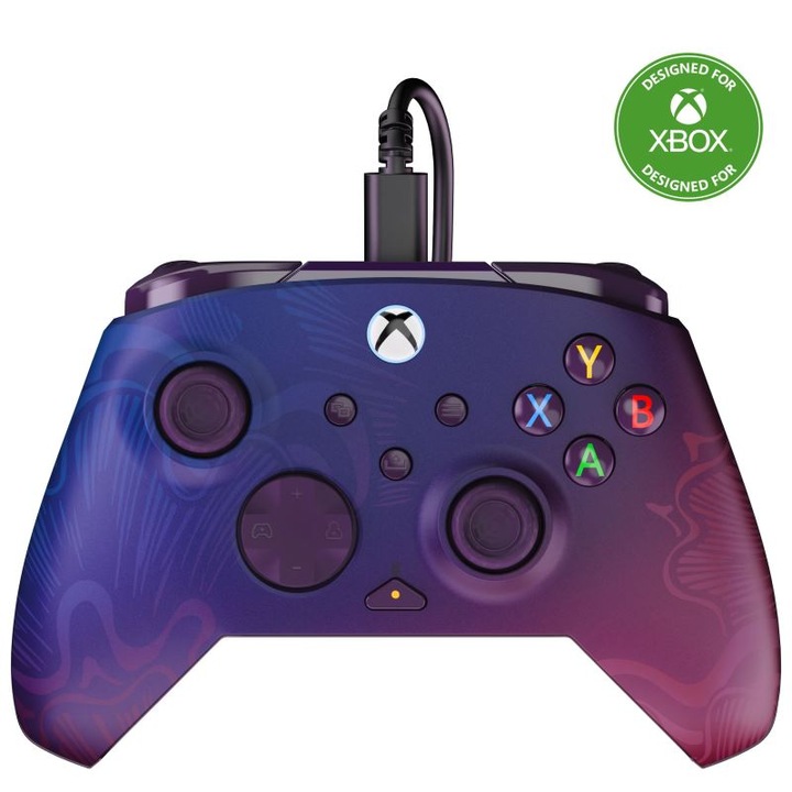 Контролер Turtle Beach Rematch Glow, Xbox Series X, S, Xbox One, PC, Hall Effect, Кабелен, Purple Fade