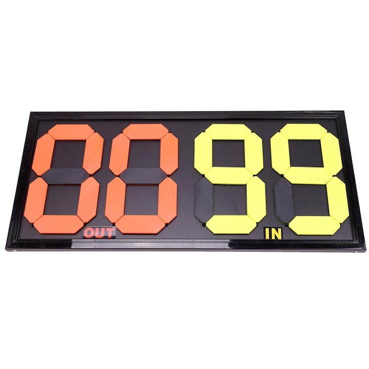 Tabela mecanica schimb jucatori, afisaj multi-sport pentru inlocuirea arbitrilor, portabila, montata pe perete, pentru fotbal, baschet, fotbal american si multe altele