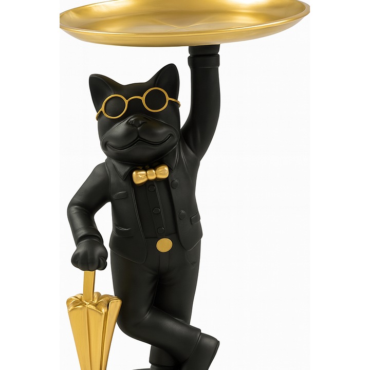 Pisica Eleganta cu Platou Decorativ