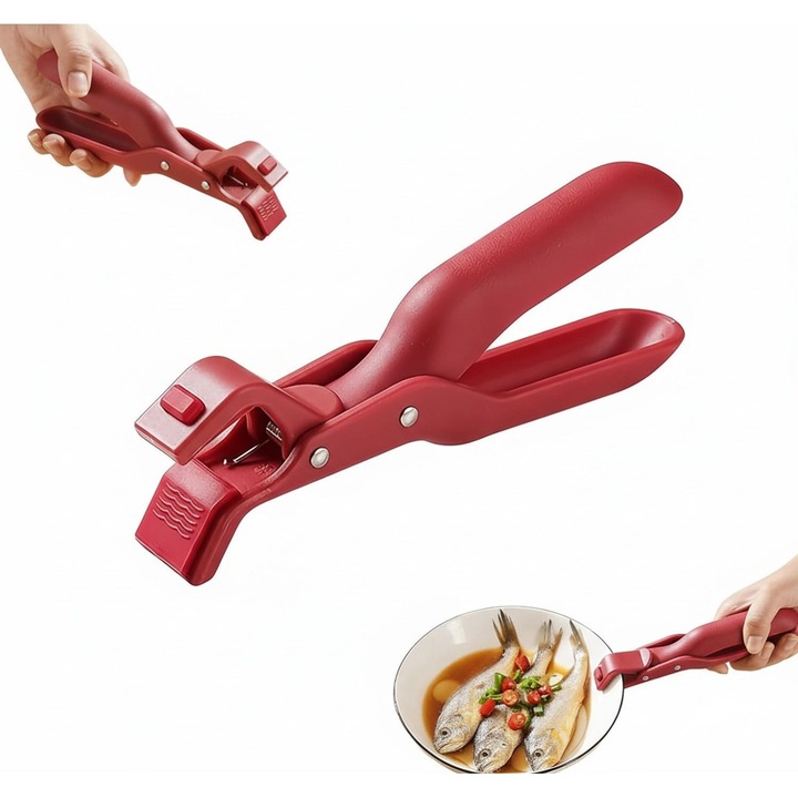 Clema Multifunctionala din Silicon pentru Vase Fierbinti, Antialunecare si Antiardeti - Accesoriu de Bucatarie pentru Farfurii si Boluri