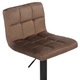 Set de 4 scaune de bar LMN Feni catifea maro, reglabile, rotative