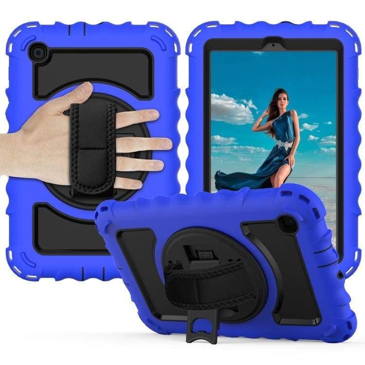 Husa Shockproof Armor pentru Samsung Galaxy Tab A7 (SM-T500/T505/T507), 10.4", Sigloo, stand Built-in, Protectie 360, Albastru