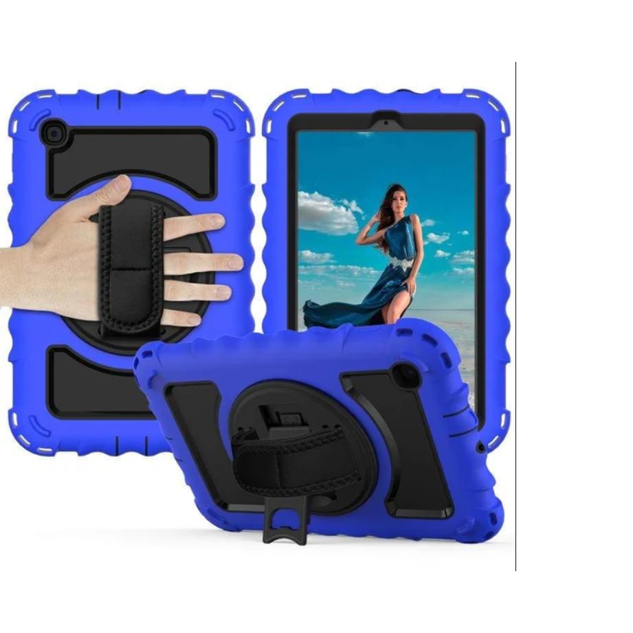 Husa Shockproof Armor pentru Samsung Galaxy Tab A7 (SM-T500/T505/T507), 10.4", Sigloo, stand Built-in, Protectie 360, Albastru