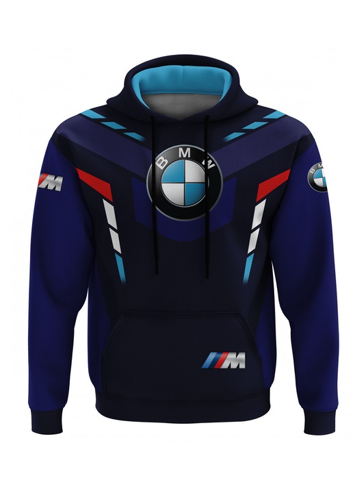 Hanorac barbati bmw 1.3.6, cu gluga, multicolor