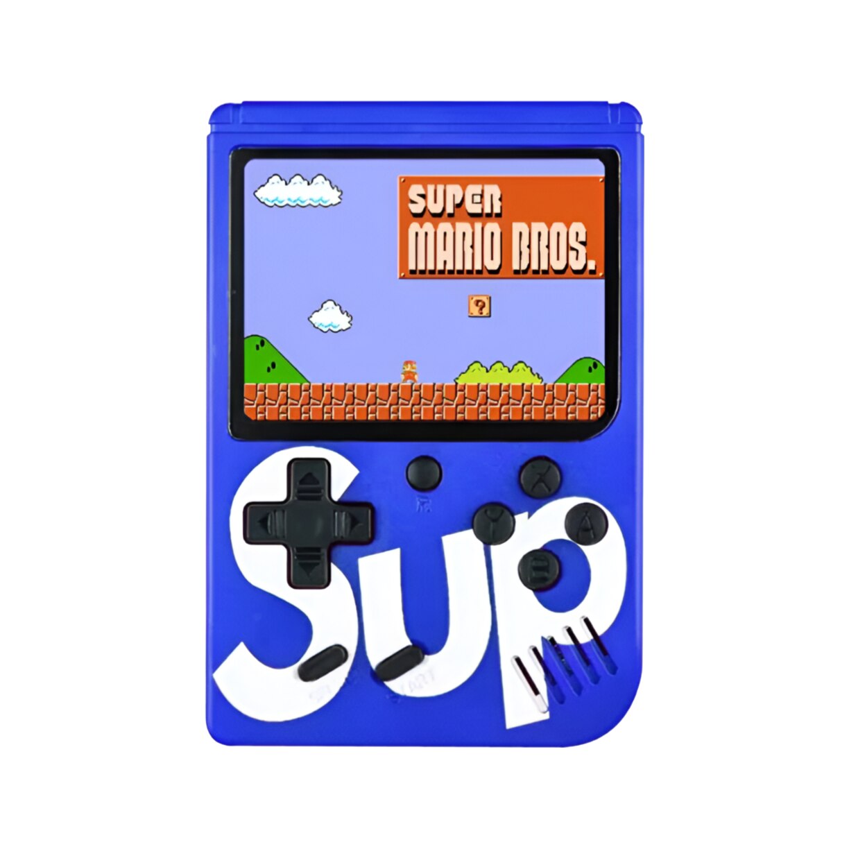Consola portabila 400 jocuri clasice (Mario, Pac-Mac, Contra, etc), portabila ANGMAD, display 2.8 inch, baterie 1050mAh, conectare TV, culoare: albastru, varsta min. recomandata 3ani+