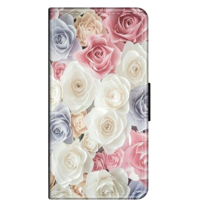 Husa personalizata tip carte pentru Samsung Galaxy A12, Flowers #23, S1D1M0385, Atlas