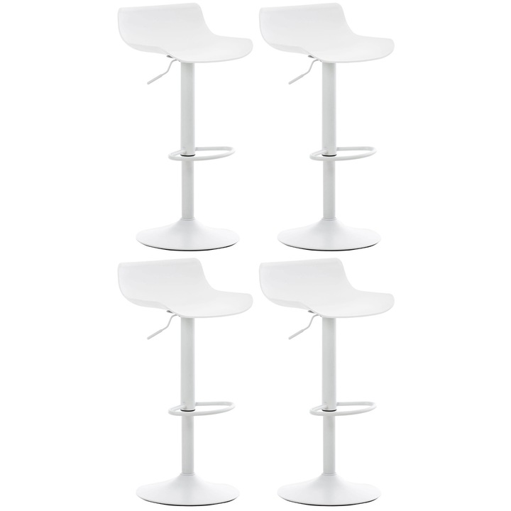 Set de 4 scaune de bar Aveiro alb