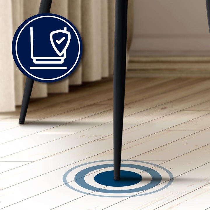 Set de 2 scaune de masa Cassis gri deschis