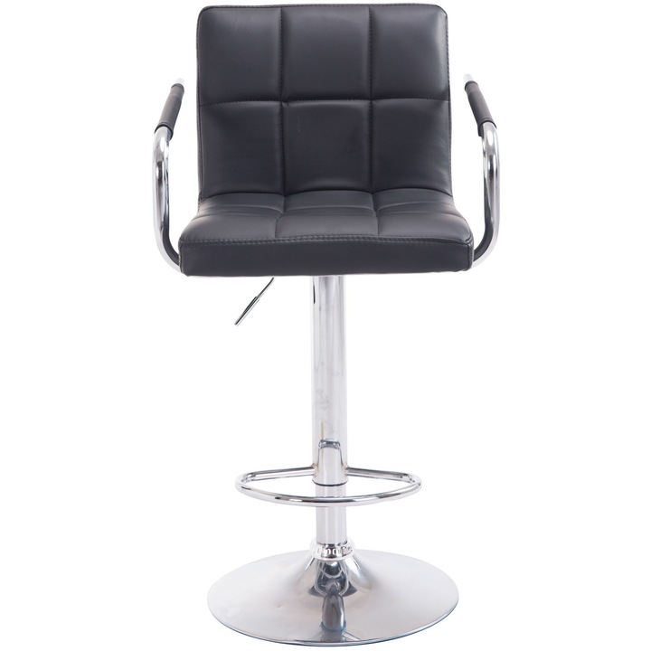 Set de 2 scaune de bar Lucy V2 cromate negru