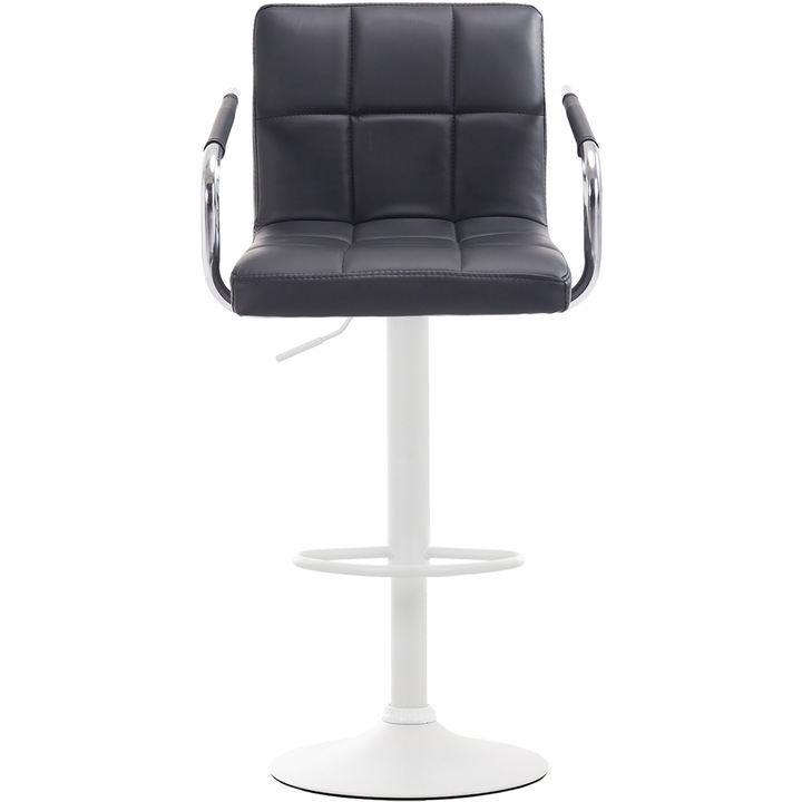 Set de 2 scaune de bar Lucy V2 albe negru
