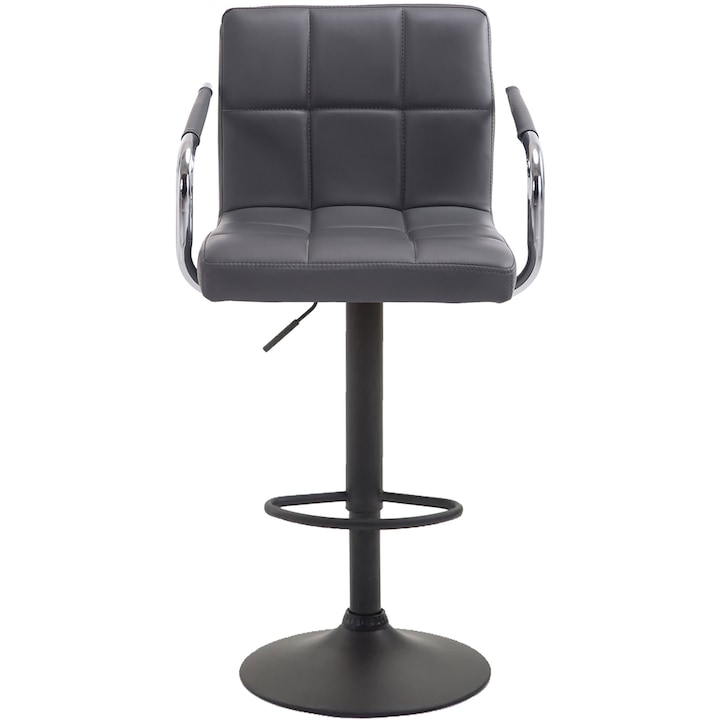 Set de 2 scaune de bar Lucy V2 negre gri