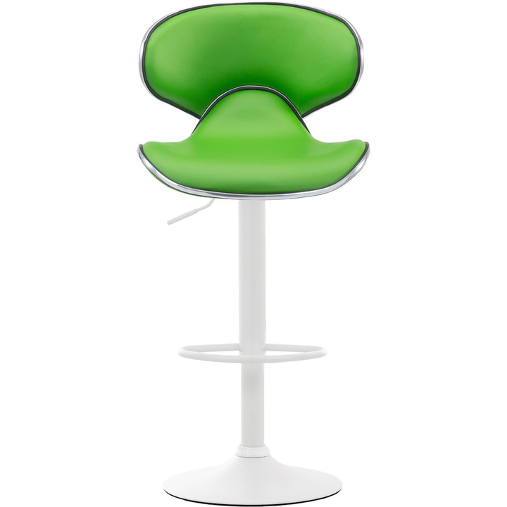 Set de 2 scaune de bar Las Vegas V2 din piele ecologica alba verde