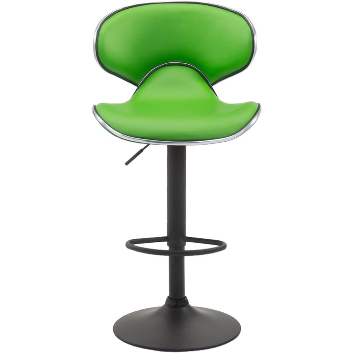 Set de 2 scaune de bar Las Vegas V2 din piele ecologica neagra verde