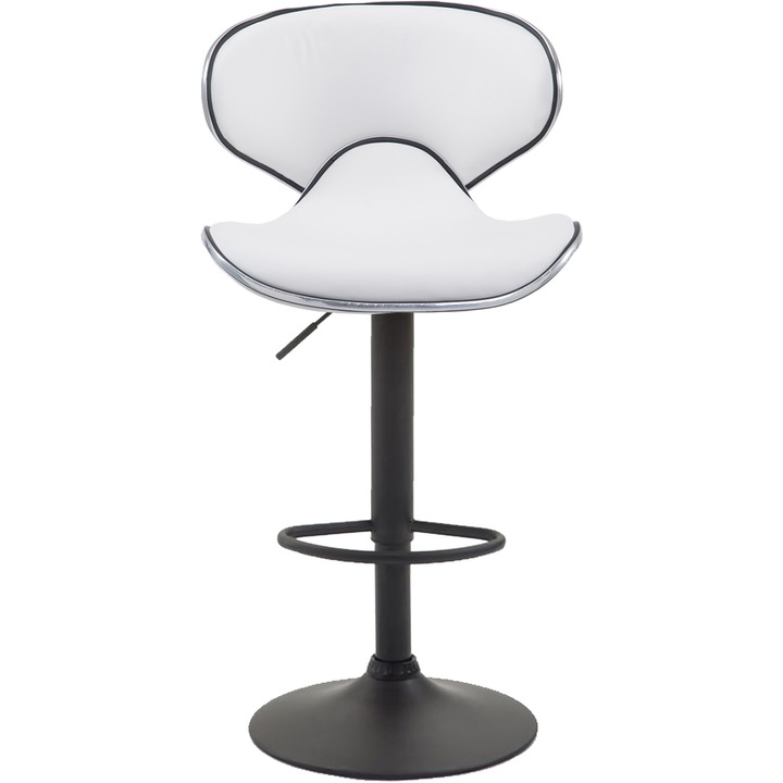 Set de 2 scaune de bar Las Vegas V2 din piele ecologica neagra alb