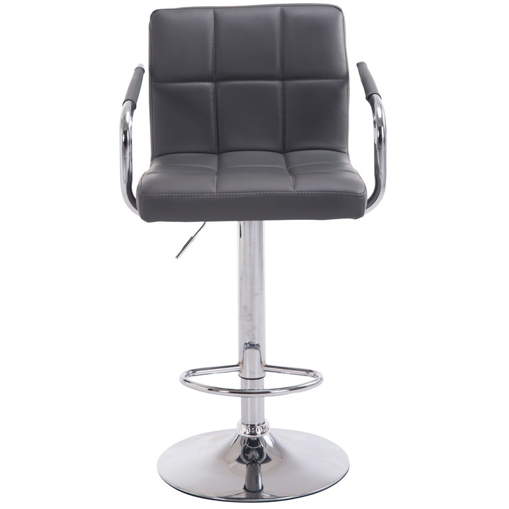 Set de 2 scaune de bar Lucy V2 cromate gri