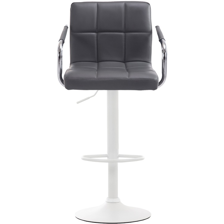 Set de 2 scaune de bar Lucy V2 albe gri