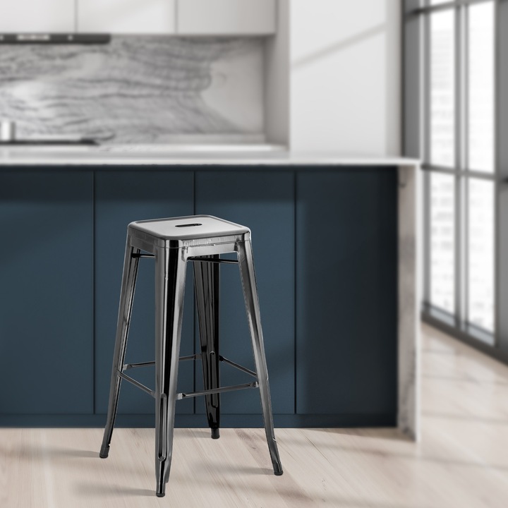 Scaun de bar Joshua negru