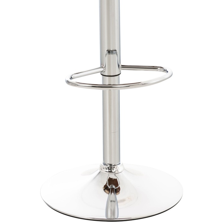 Set de 2 scaune de bar Sarnia din piele ecologica nuc/negru