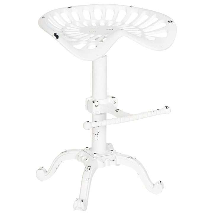 Set de 2 scaune de bar Butch alb antic