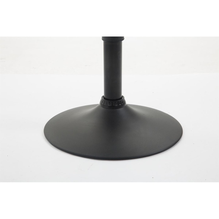 Set de 2 scaune de bar Braga, LMN, textil negru gri închis, reglabil, suport pentru picioare