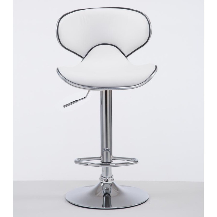 Scaun de bar Las Vegas V2 cromat alb