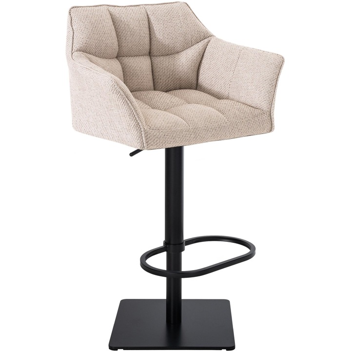 Scaun de bar Damaso B din material textil fildes