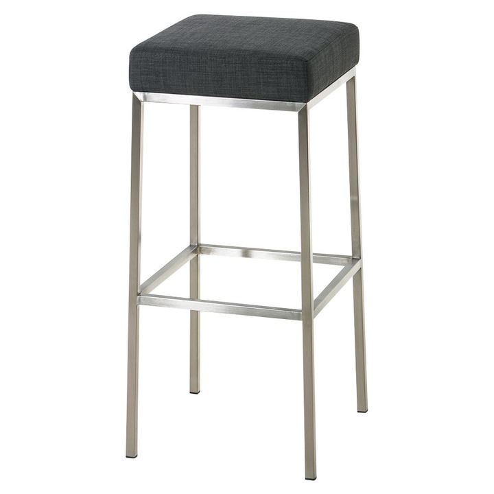 Scaun de bar Montreal E80 din material textil gri inchis