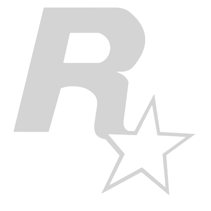 Sticker Rockstar, 15cmx14.5cm, pentru lipit pe Auto, Moto, Laptop, Tableta, Fereastra, Sticla, argintiu