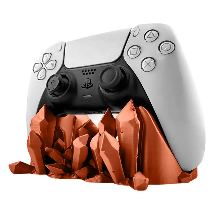 Suport 3D Controller PS5, Cupru, Cristale