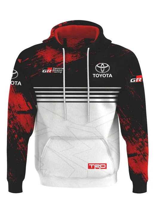 Hanorac barbati Toyota 2.1.8, cu gluga, multicolor