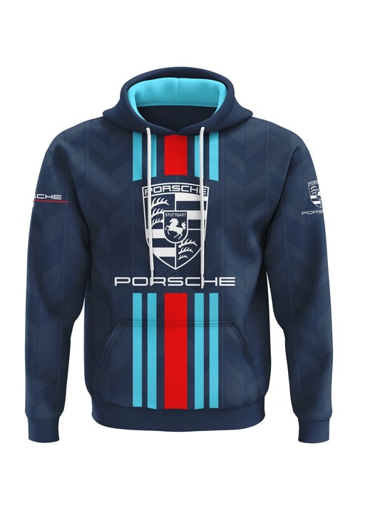 Мъжко худи Porsche 2.0.5, с качулка, многоцветно