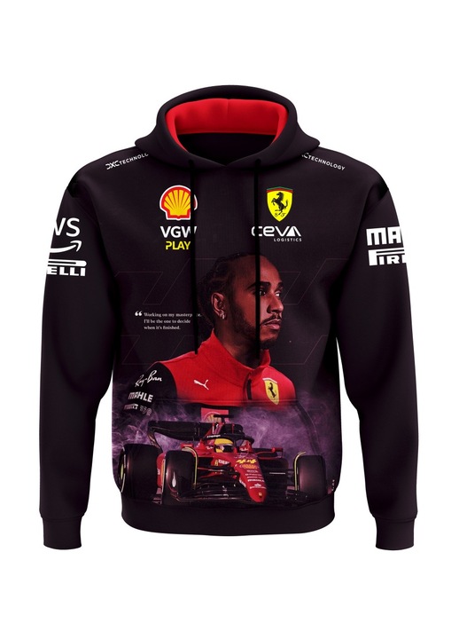 Мъжки суитшърт Луис Хамилтън F1 2.1.0, с качулка, многоцветен