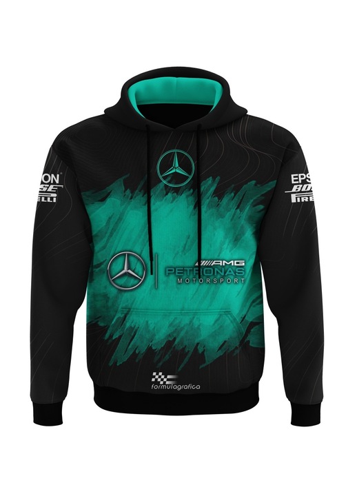 Мъжки суичър Mercedes-Benz F1 2.1.1, с качулка, многоцветен