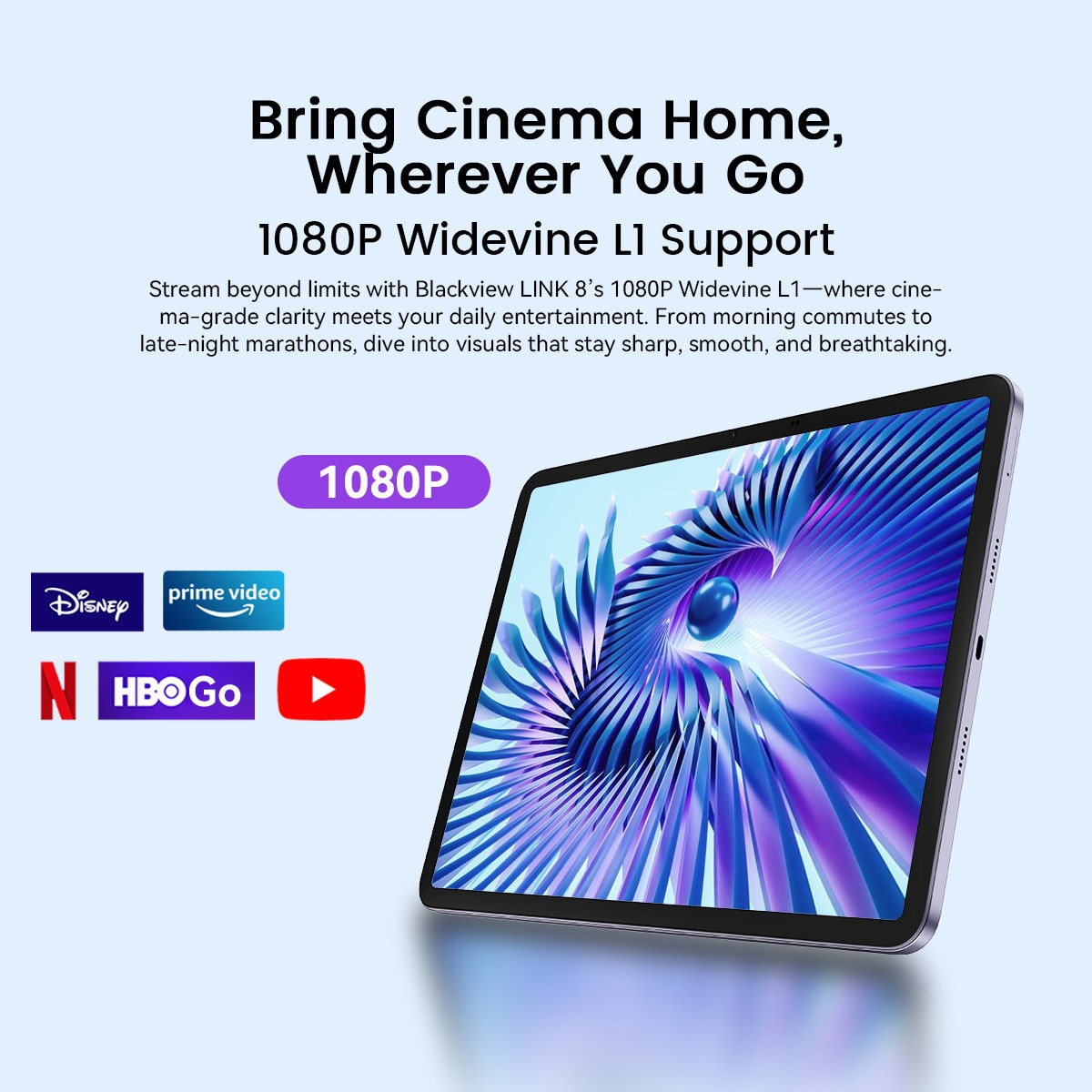 Tableta Blackview LINK 8, 12.7" 2K Ecran, 90Hz, Gemini Ai Android 15, 18GB+256GB(TF 2TB), MediaTek Helio G100, 8400mAh, 16MP+13MP, PC Mode 2.0, BT 5.0/GPS/Face ID, Accesorii (Mouse/Tastatura/Carcasa protectie/Protectie ecran/Stylus/Casti), Albastru