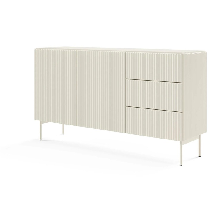 Bufet, Furnlux, Muti, crem deschis, lemn prelucrat, 147x81x40 cm