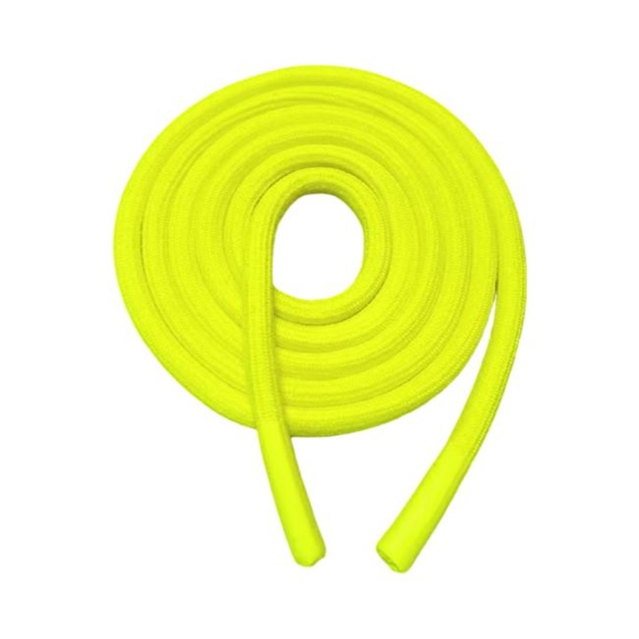Univerzális vastag kerek cipőfűzők, 140cm, neonsárga