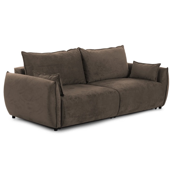 Canapea Extensibila 3 locuri OSAKA, Modulara cu 2 lazi depozitare, 238x110x90 cm, Cafe - Havana