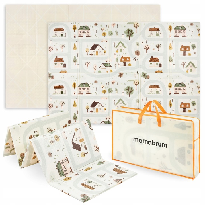 Сгъваема постелка от пяна, Грозният град, 180x120см, бежов/пастелен