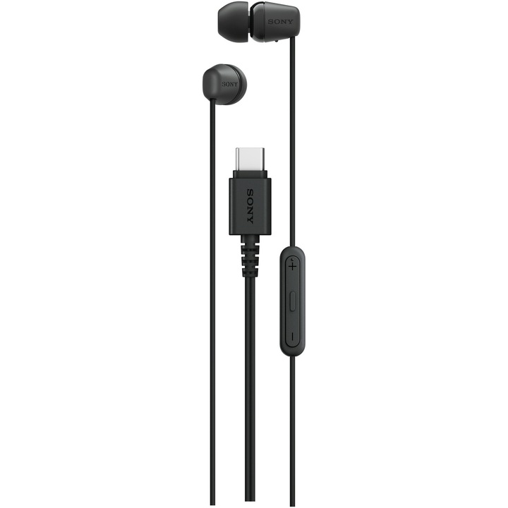 Слушалки In-Ear SONY IER-EX15CB, С кабел, Микрофон, USB-C, Черен