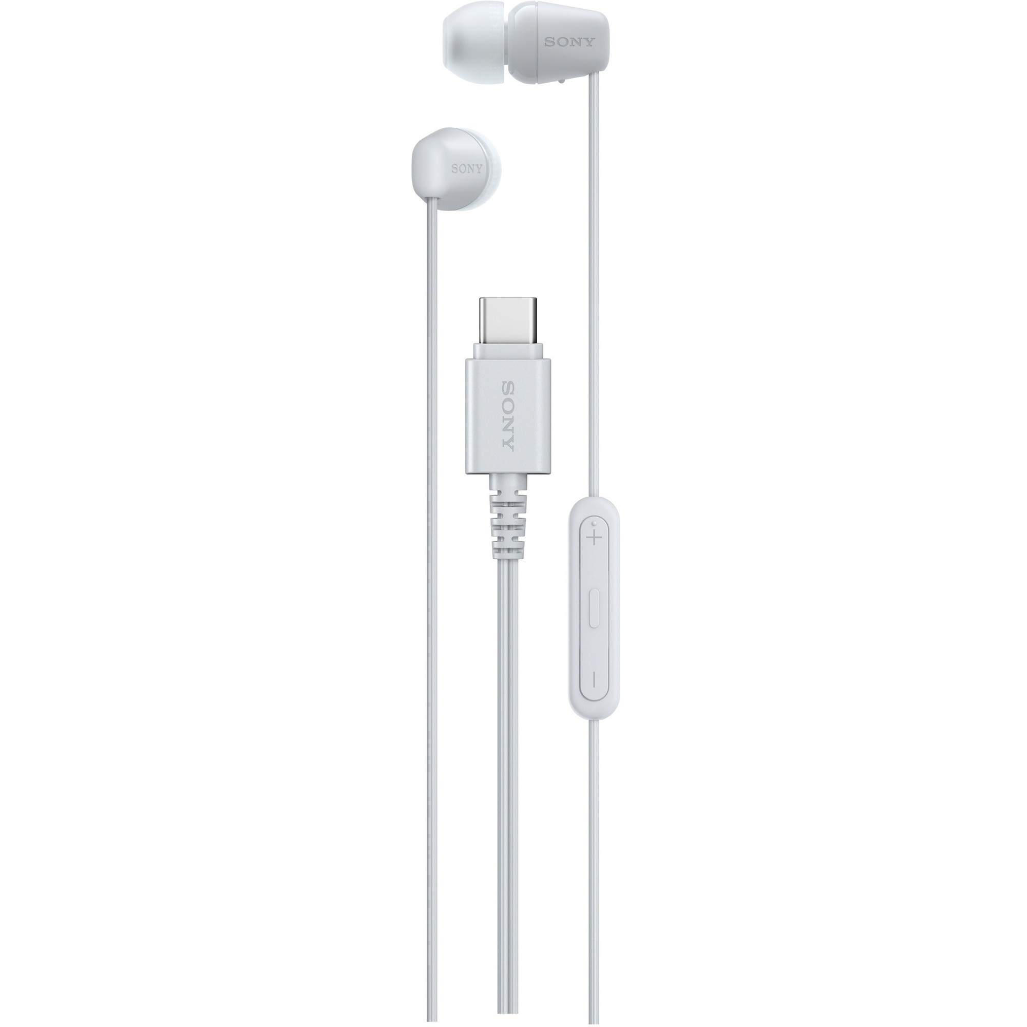 Casti In-Ear SONY IER-EX15CW, Cu Fir, Microfon, USB-C, Alb