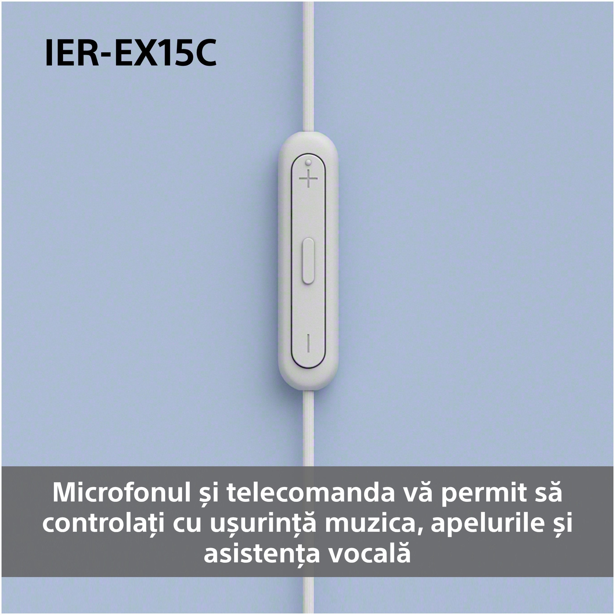 Casti In-Ear SONY IER-EX15CW, Cu Fir, Microfon, USB-C, Alb