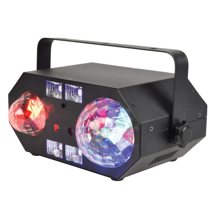 Echipament de iluminat QTX, LED Moonflower + Ripple + Strobe/UV + Efect laser, 270x160x110mm