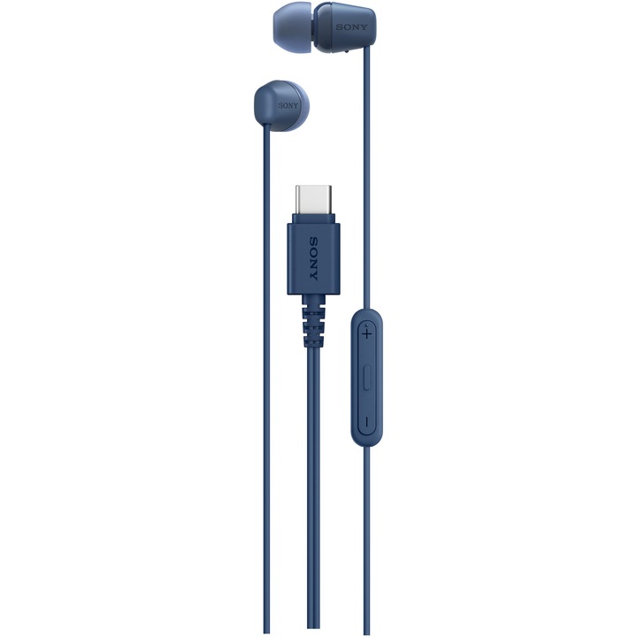 Слушалки In-Ear SONY IER-EX15CL, С кабел, Микрофон, USB-C, Син