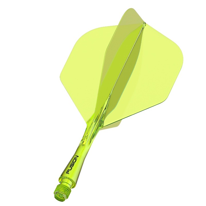 Комплект 3 пера Winmau Fusion, Жълт неон, Стандартни, Средни