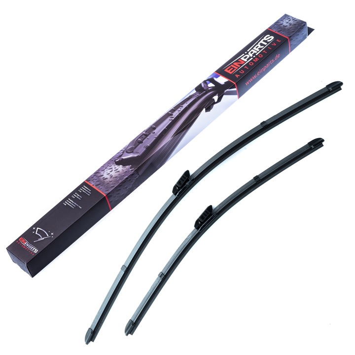 Set stergatoare dedicate, EinParts Automotive, 610x460mm, grafit, pentru Dacia Duster, Nissan Terrano III, Renault Duster