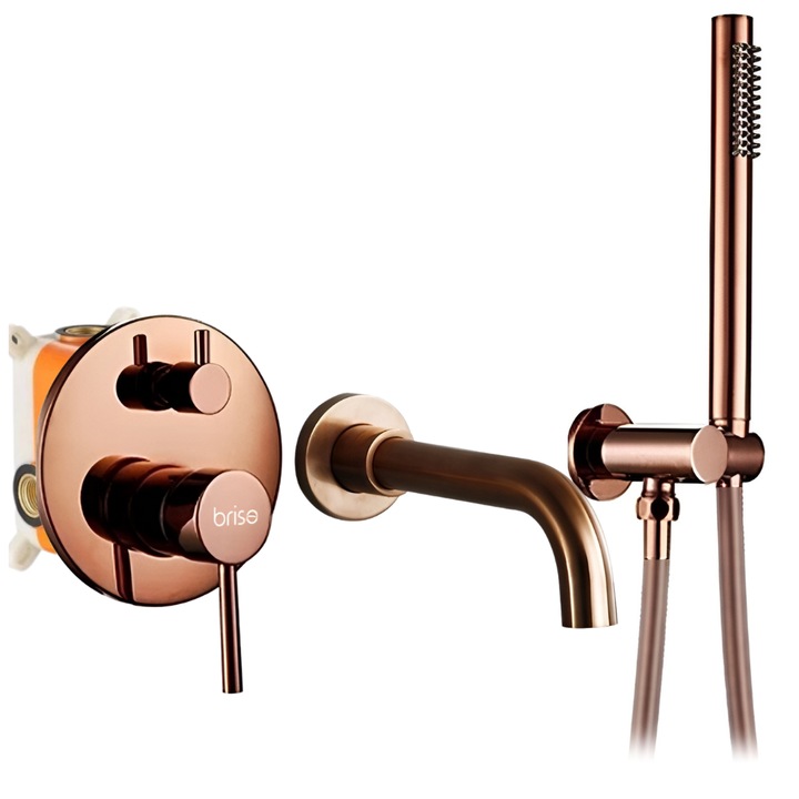 Kádcsaptelep Briso ROSA, rose gold felület, kerámia, 1/2 col