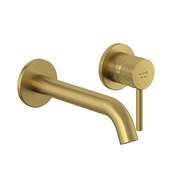 Kludi Bozz - Beépített mosdócsaptelep, 2 lyukú beépítés, szálcsiszolt arany